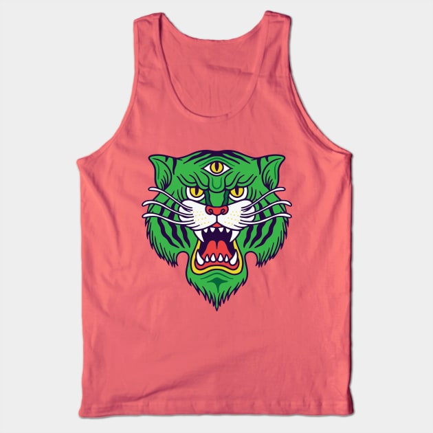 3rd Eye Tiger Earth Tank Top by machmigo